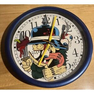 Rat Fink Hand Art Painted Animation INSPO Character Wall Clock Acrylic Art WORKS